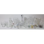 A collection of mid 20th Century Romanian glass baskets, together with Romanian paperweights, a
