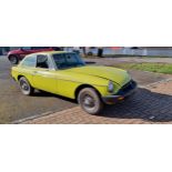 c.1977 MGB GT, 1800cc. Registration number unknown. Chassis number G23D 085281 (see text). Engine