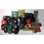 A large collection of fire service related caps & ties, together with cased emergency services