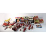 A boxed Micro Machines fire station, together with Ltd Edition Corgi diecast vehicles and other