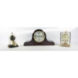 A mid 20th Century Westminster chime mantle clock, together with a Kundo anniversary mantle clock