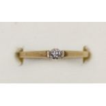 A 9ct gold single stone diamond ring, N 1/2, 1.3gm