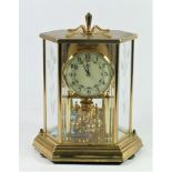 A West German Kundo Kieninger & Obergfell 400 day anniversary mantle clock - 24cm tall.