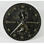 An early 20th Century regulator clock movement, painted dial bearing the name Kaiser & Ziegler. 28cm