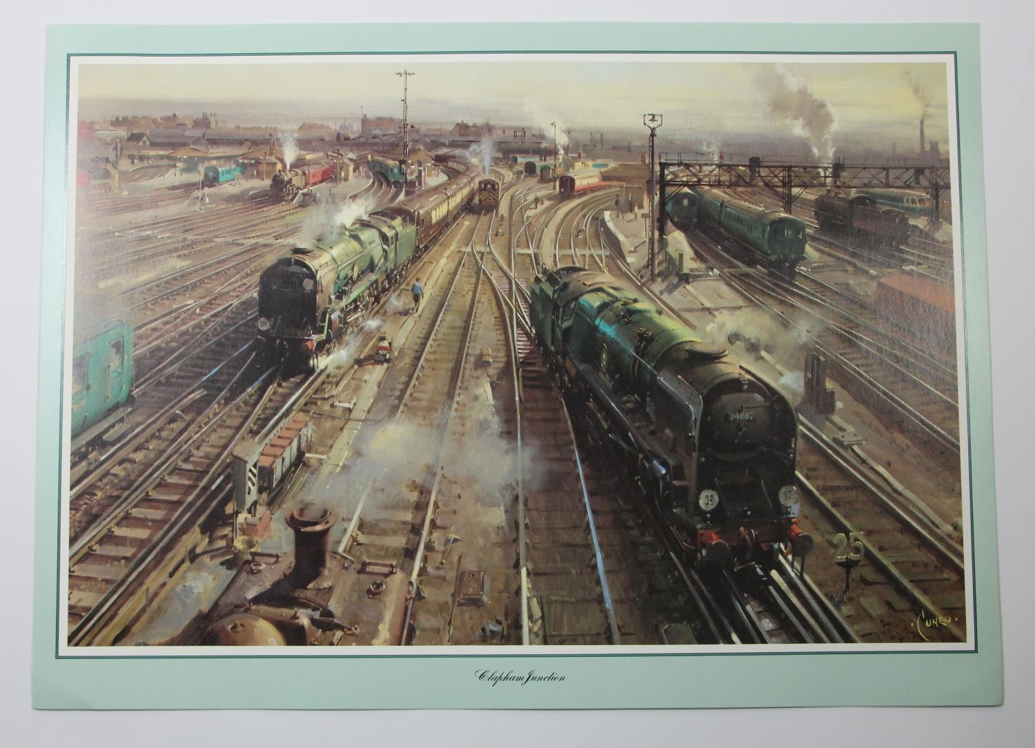 Terence Cuneo, a portfolio of 12 18" x 12" prints to include, An Engine is Wheeled, Clapham - Image 12 of 15