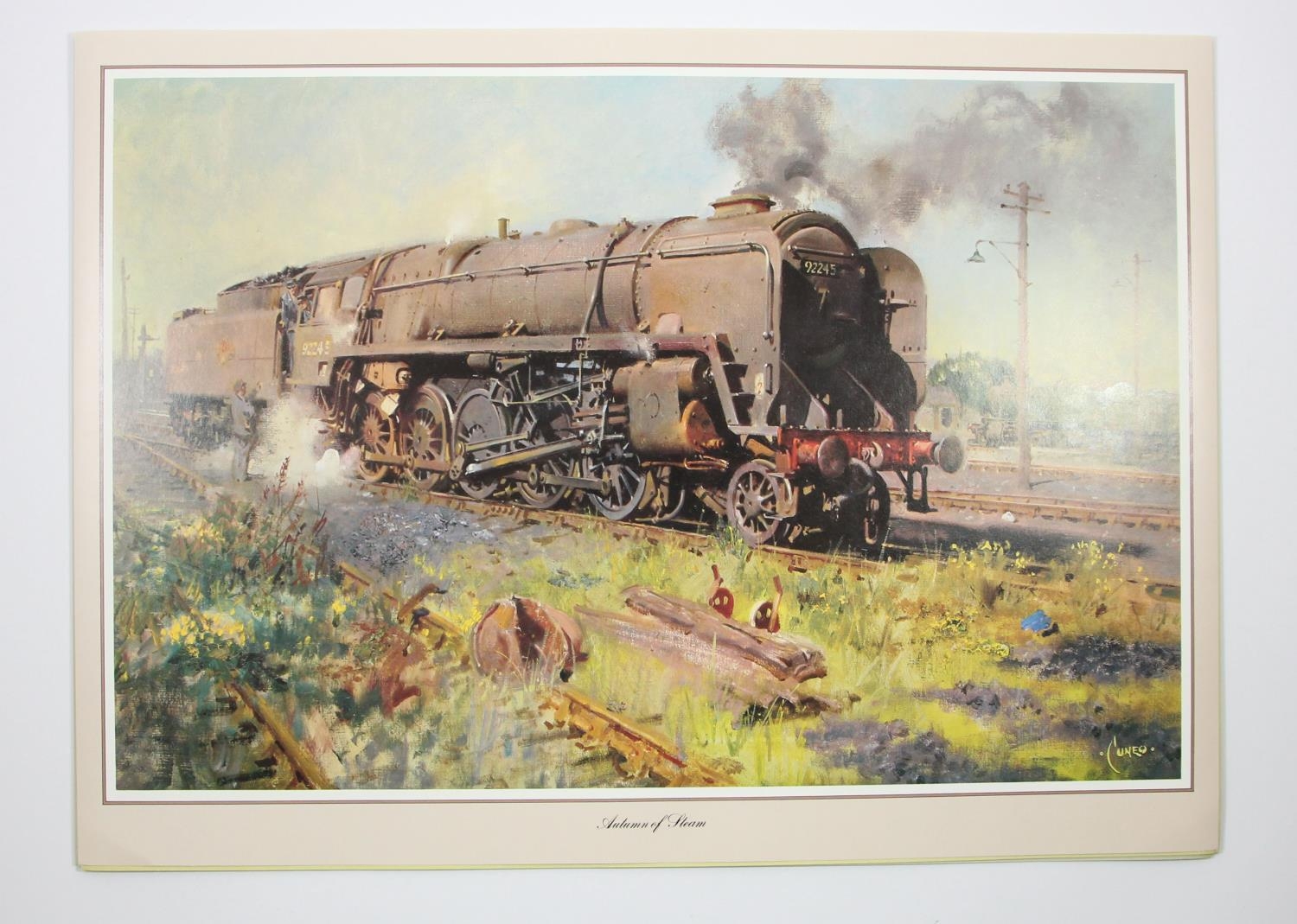 Terence Cuneo, a portfolio of 12 18" x 12" prints to include, An Engine is Wheeled, Clapham - Image 5 of 15