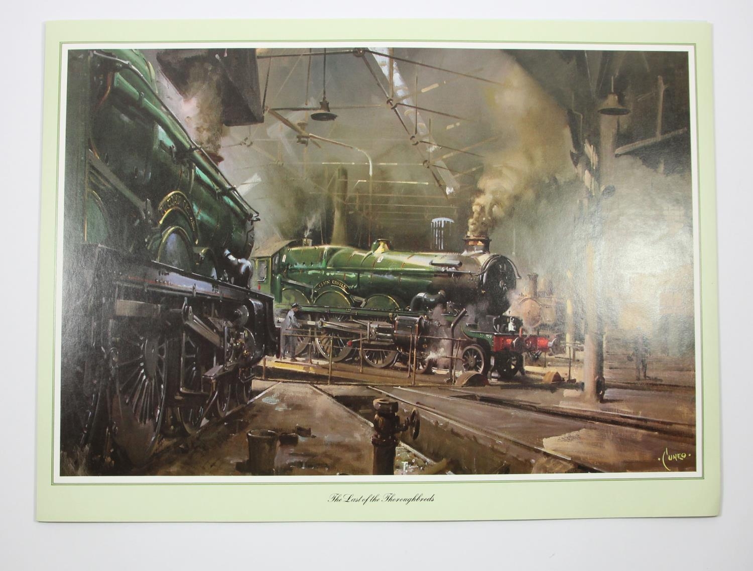 Terence Cuneo, a portfolio of 12 18" x 12" prints to include, An Engine is Wheeled, Clapham - Image 7 of 15