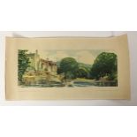 An unframed carraige print 'Archbishop's Palace, Bishopthorpe, York' by S.Agnew Mercer