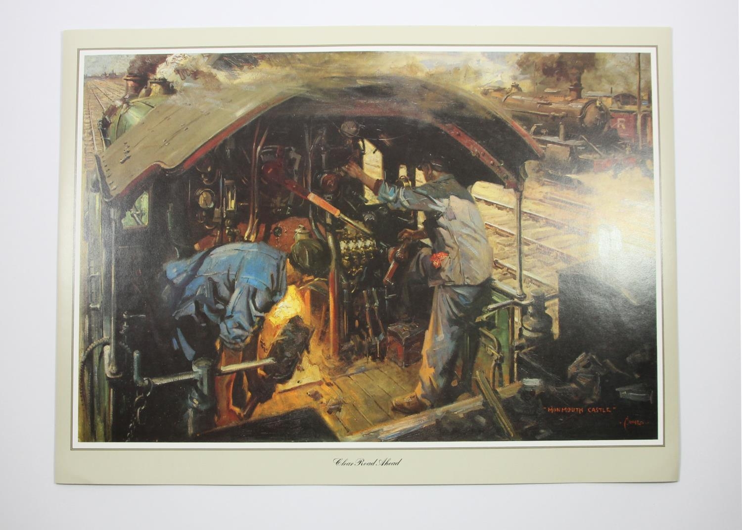 Terence Cuneo, a portfolio of 12 18" x 12" prints to include, An Engine is Wheeled, Clapham - Image 2 of 15