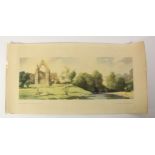 An unframed carriage print 'Bolton Abbey, Wharfdale, Yorkshire' by Frank Sherwin