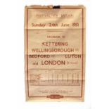 A Festival of Britain 'Excursion- Kettering to London' poster and a British Railway 'August