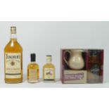 Teachers Highland Cream 1 litre, Kenmore 20 cl, Highland Single Malt 20 cl, Grouse 10 cl. (4)