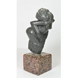 John Taulbut, (b.1934), abstract lady, c.1995, Polyphant stone, signed, mounted on a granite plinth