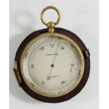 Short & Mason Ltd., London, a pocket compensated barometer, 7cm, part case. Established by Thomas