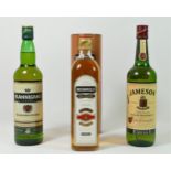 Bush Mills Irish Whiskey tube, Flannigan's Irish Whiskey, Jameson's (3)