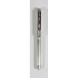 A Tiffany sterling silver 1887 ball point biro, 8.5cm, pouch and box