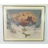 Baruna?, 20th century, mountain landscape, oil on canvas, signed, 50 x 60cm