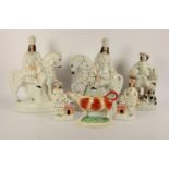 A collection of 19th century Staffordshire Pottery flatbacks to include, two Bonnie Prince Charles