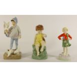 Three Royal Worcester figurines to include, Fantails (3760) modelled by F.G. Doughty 19cm, Friday'