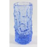 A Whitefriars blue bark finish vase, 15cm.