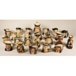 A collection of Royal Doulton character/toby jugs, primarily from the 1960s/70s.