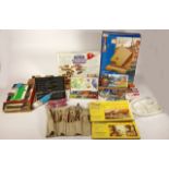 A collection of artist sundry items to include, easel, oven bake clay, sketching pencils, sketch