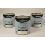 Approximately 42 tins of Crown paint, mainly consisting of matt and silk emulsion, various