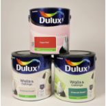 Approximately 50 tins of Dulux paint, mainly consisting of wall and ceiling emulsion, various