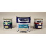 Approximately 43 tins of Permaglaze paint, mainly consisting of gloss, various colours to