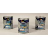 15 tins of Dulux Weather Shield, pure brilliant white, including undercoat, exterior wood and