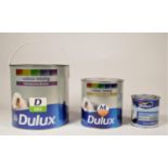 A substantial amount of Dulux mixer, various finishes including matt, silk and gloss, 250ML - 5L