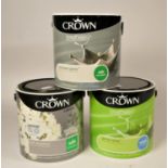 Approximately 42 tins of Crown paint, mainly consisting of matt and silk emulsion, various