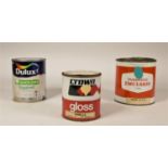 Approximately 35 tins of Dulux paint, mainly consisting of gloss, various colours to including