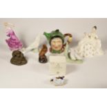 A Royal Crown Derby paperweight 'Twin Lambs' (boxed) together with a Beswick novelty teapot, a