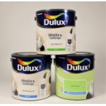 Approximately 50 tins of Dulux paint, mainly consisting of wall and ceiling emulsion, various