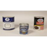 Approximately 48 tins of paint and varnish, including Hammerite (metal paint), Cuprinol (fence