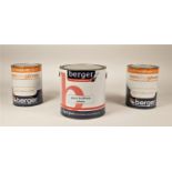 Approximately 39 tins of Berger paint, consisting of interior and exterior non drip and liquid