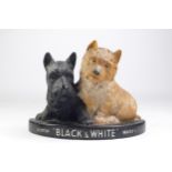 A Scotch Whiskey 'Black & White' advertisement figure, flatback, rubber, 20cm x 26cm