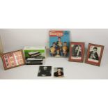 The Beatles book, Christmas 1966 extra, twelve framed Michael Jackson stamps, four postcards of