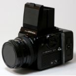 A Bronica SQ-Ai medium format film camera (serial number of body - 1523872), with winding crank,