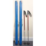 A pair of Tyrol-Record junior skis, together with a pair of ski poles