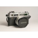 A Yashica Electro GS 35 rangefinder 35mm film camera, cased, with a 45mm f1.7 lens, also including