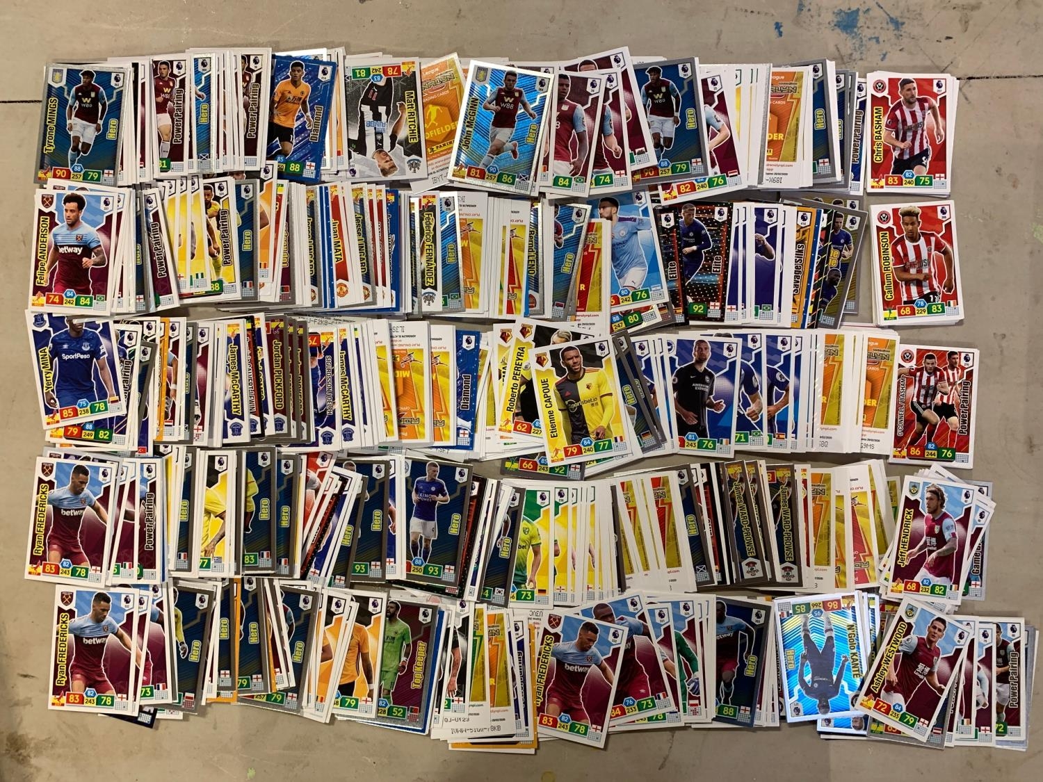 A substantial collection of Tops Match Attax cards, including seventeen holders (various numbers
