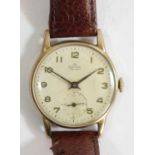 Smiths Delux, a 9ct gold presentation manual wind gentleman's wristwatch, Birmingham 1957, 30mm