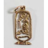 A 14K Egyptian gold pendant, 1gm