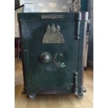 A 19th Century 'Progress 2 Protectors' Hobbs & Co safe, heavy cast iron with front opening door,