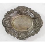 A silver bon bon dish, Birmingham 1970, 15 x 12.5cm, 76gm