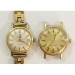Omega Seamaster, a gilt metal automatic date ladies wristwatch and a Zenith ladies wristwatch (2)
