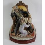 A substantial Capodimonte figural group "Storyteller" Cortese C1970s, depicting a granddaughter