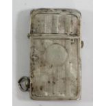 A sterling silver petrol cigarette lighter, Chester date letter M for 1912 only6 x 3 x 1cm